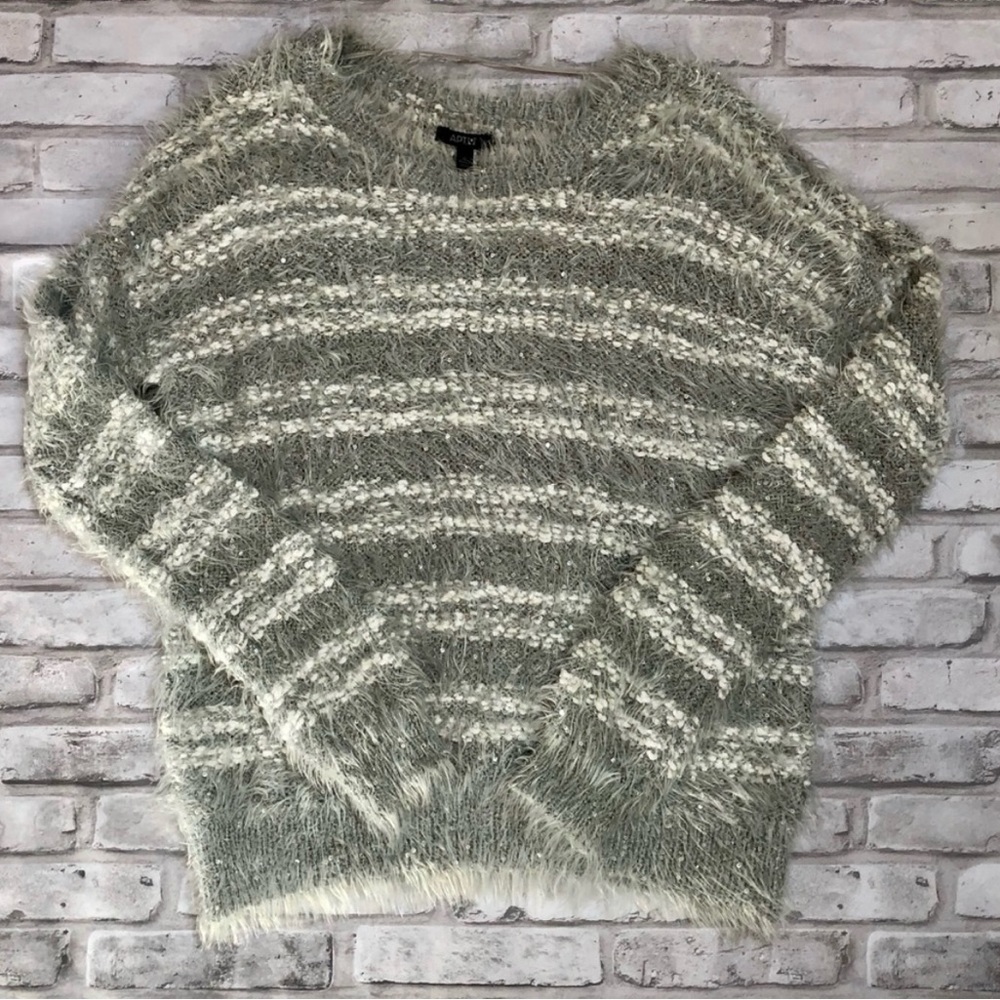 Apt. 9 Mixed Yarn Stripe & Sequence Sweater